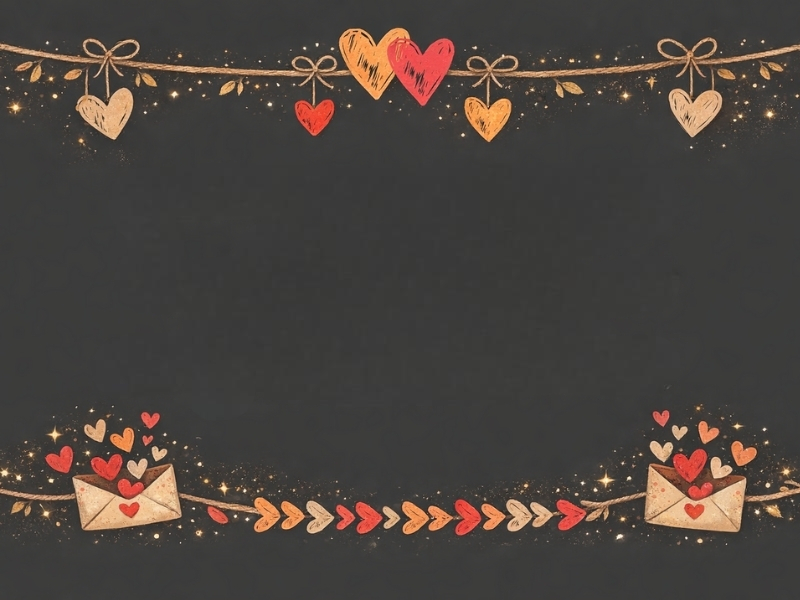 amor coracoes preto romantico - Criador de frases online