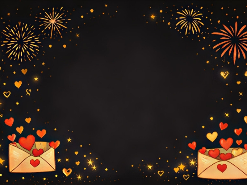 amor romantico preto estrelas - Criador de frases online