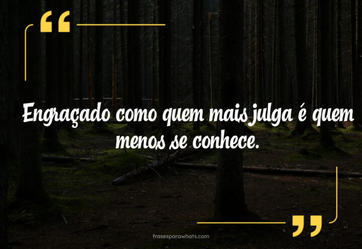 A Ironia do Julgamento e a Falta de Autoconhecimento