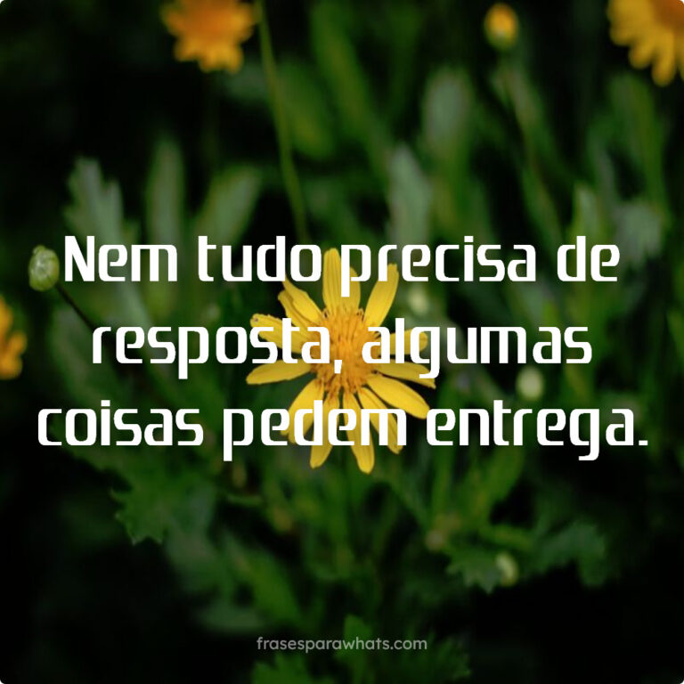 A Sabedoria da Entrega: Nem Tudo Pede Resposta