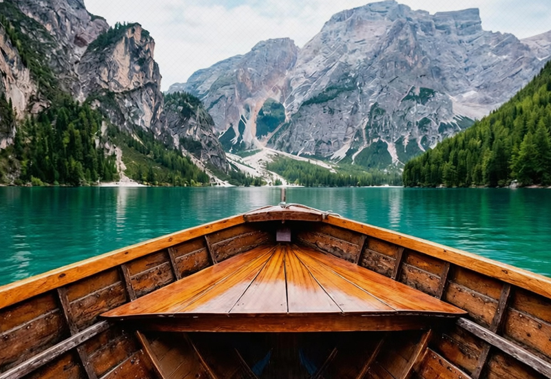 aventura viagem montanhas barco - Criador de frases online