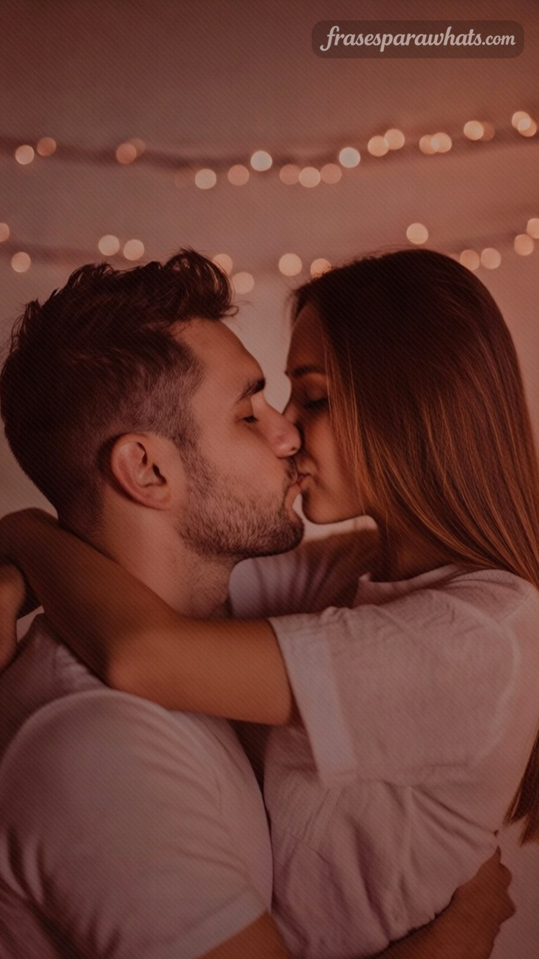 casal beijo romance amor carinho - Criador de frases online