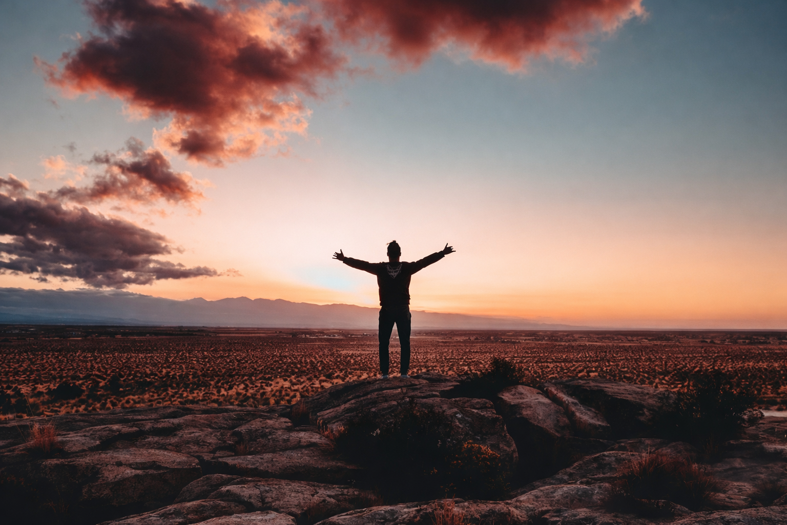 liberdade gratidao bracos abertos - Criador de frases online